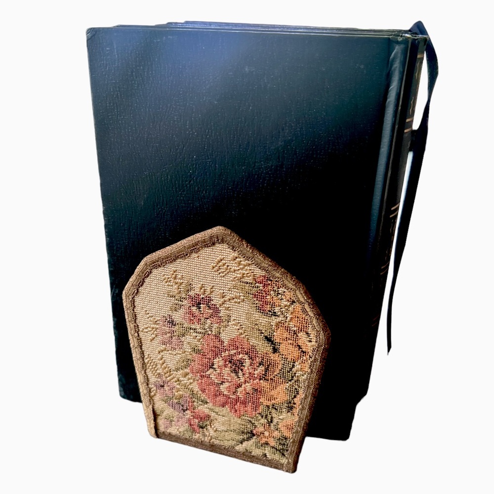 Vintage Tapestry Book Ends